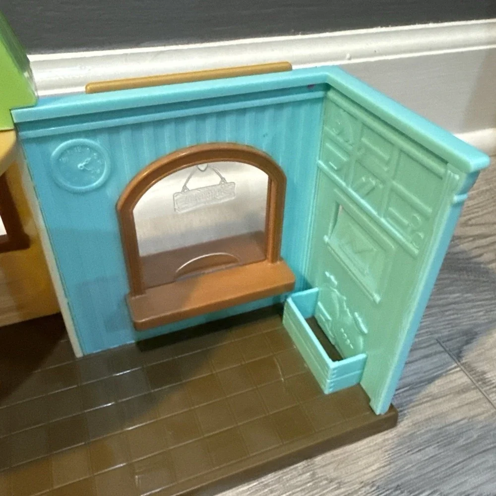 Li'L Woodzeez Post N Pizza Shop Dollhouse Playset